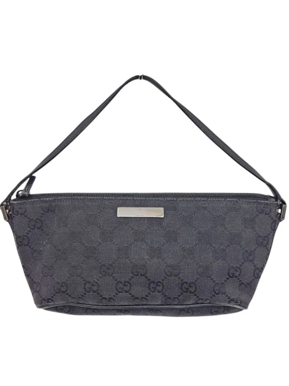 Gucci GG Canvas Pouch Black Handbag